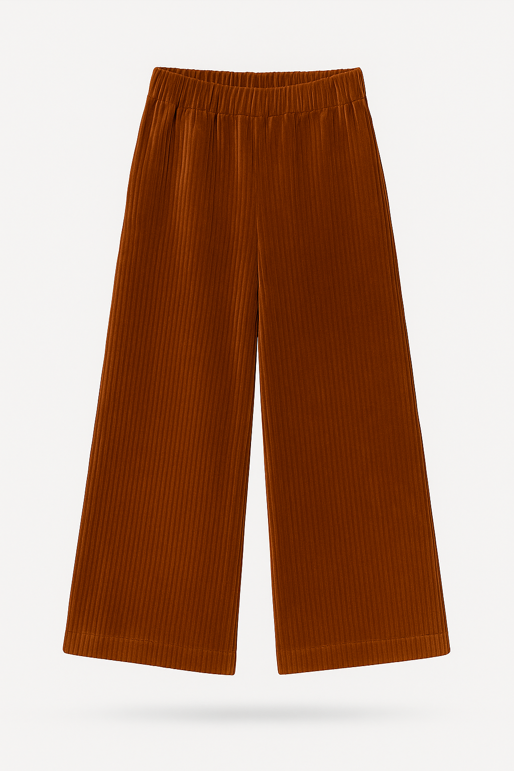 Cosy Culottes – Vakosamettineuloshousut, konjakki