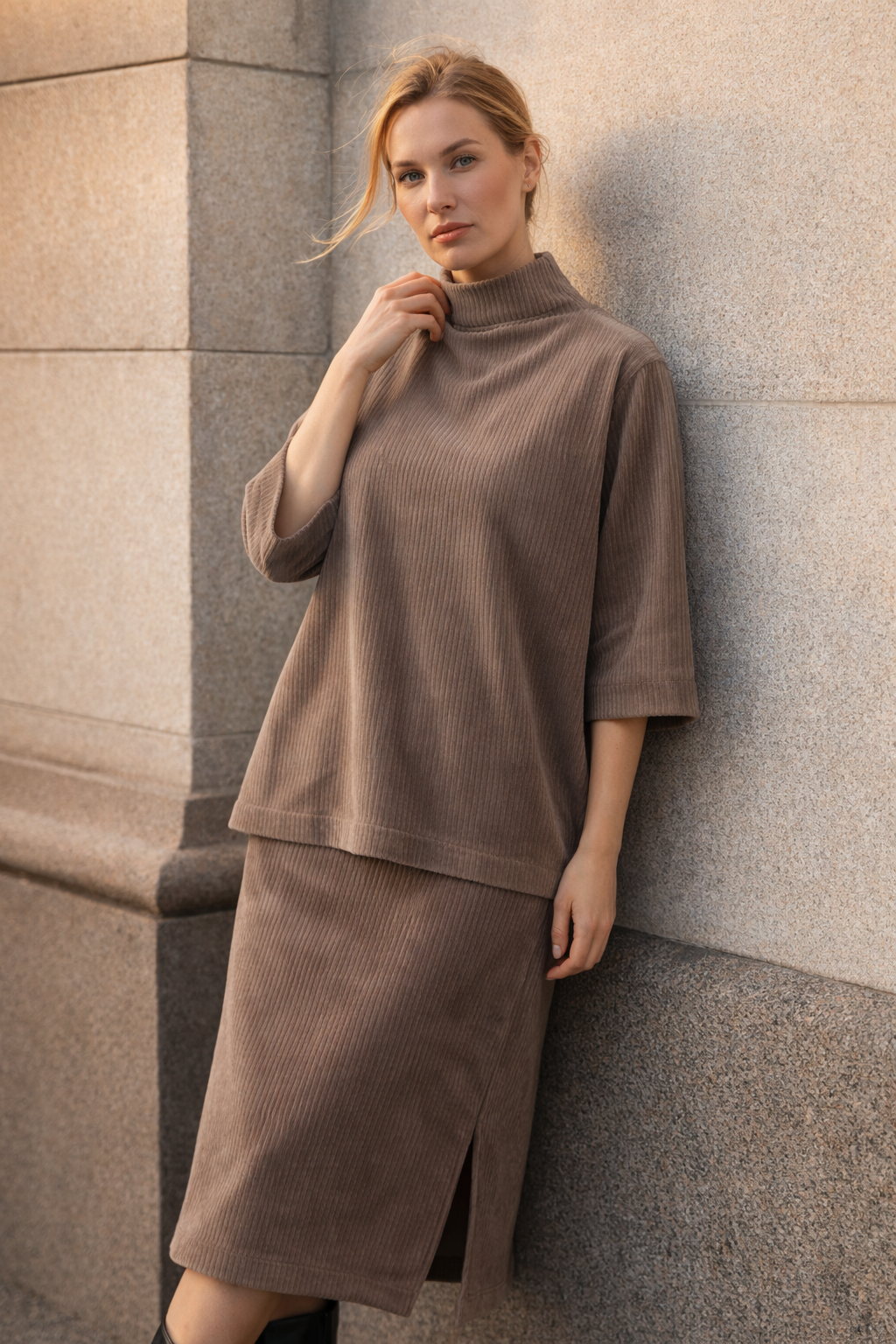 Cosy Midi Skirt - Maitokaakao