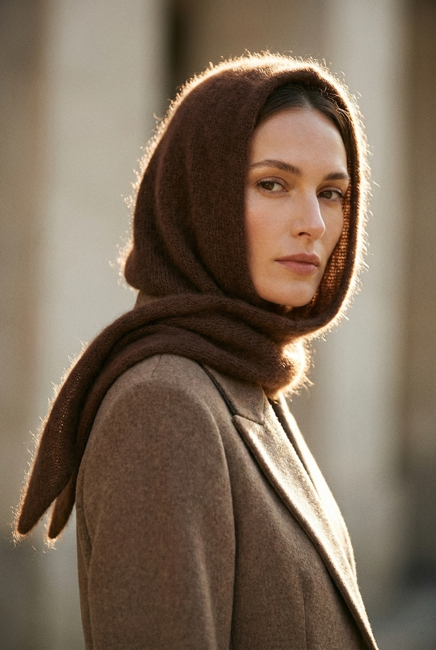 Calm Scarf — Hooded Scarf Knitting Pattern (PDF Download)