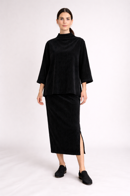 Cosy Midi Skirt - Musta