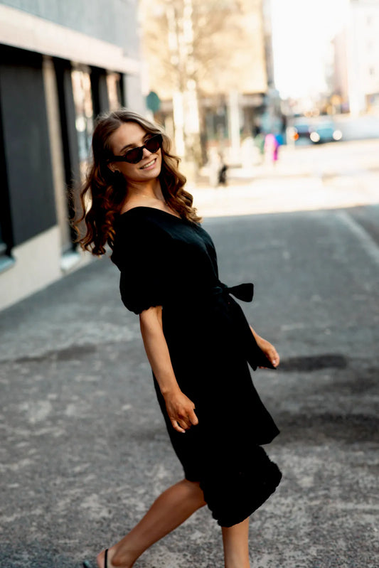Puff Dress, Black